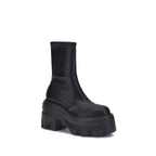 Casadei black polyamide boots with sleek design, featuring a high shaft and stylish silhouette for modern fashion.