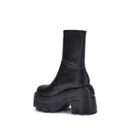 Casadei black polyamide boots featuring sleek design and high-quality craftsmanship, shown on a clean background.
