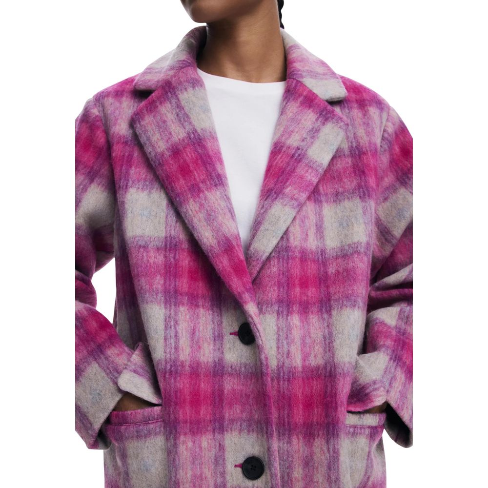 Desigual Multicolor Polyester Coat Desigual