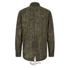 Green viscose men's shirt by Mr&Mrs Italy, featuring a classic collar and button-down front, stylish and comfortable for everyday wear.