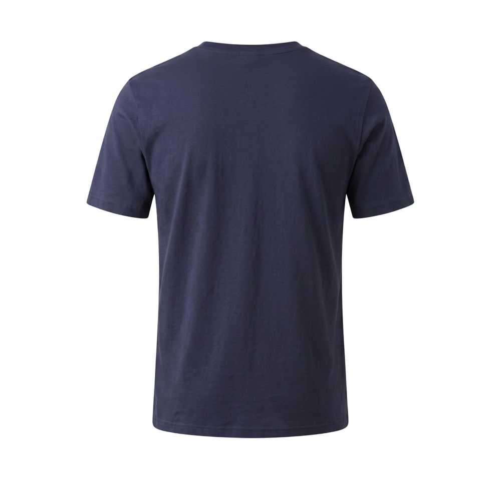 Blue cotton men's T-shirt by Mr&Mrs Italy featuring a classic fit and comfortable design.