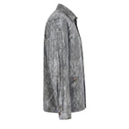 Grey viscose men's shirt by Mr&Mrs Italy, featuring a classic collar and button-down front, displayed on a mannequin.