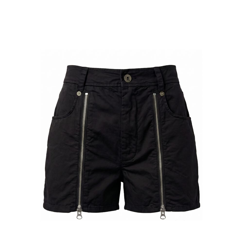 Mr&Mrs Italy Black Cotton Women Shorts - Eljoys Fashion 
