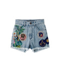 Mr&Mrs Italy Blue Cotton Women's Short - Eljoys Fashion 