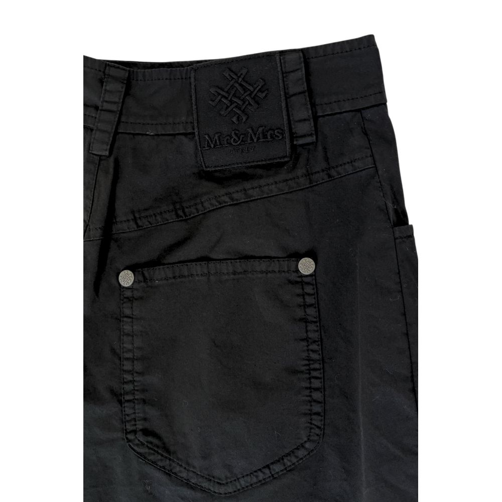 Mr&Mrs Italy Black Cotton Women Shorts - Eljoys Fashion 