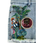 Mr&Mrs Italy Blue Cotton Women's Short - Eljoys Fashion 