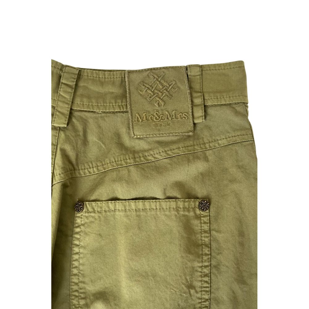 Mr&Mrs Italy Green Cotton Women Shorts - Eljoys Fashion 