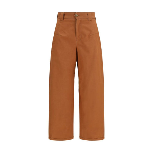 Chloé Orange Cotton Casual Pants Chloé