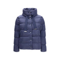 Herno Blue Polyester Full-Length Jacket Herno