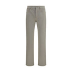 Versace Beige Cotton Tapered Jeans - Eljoys Fashion 