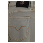Versace Beige Cotton Tapered Jeans - Eljoys Fashion 