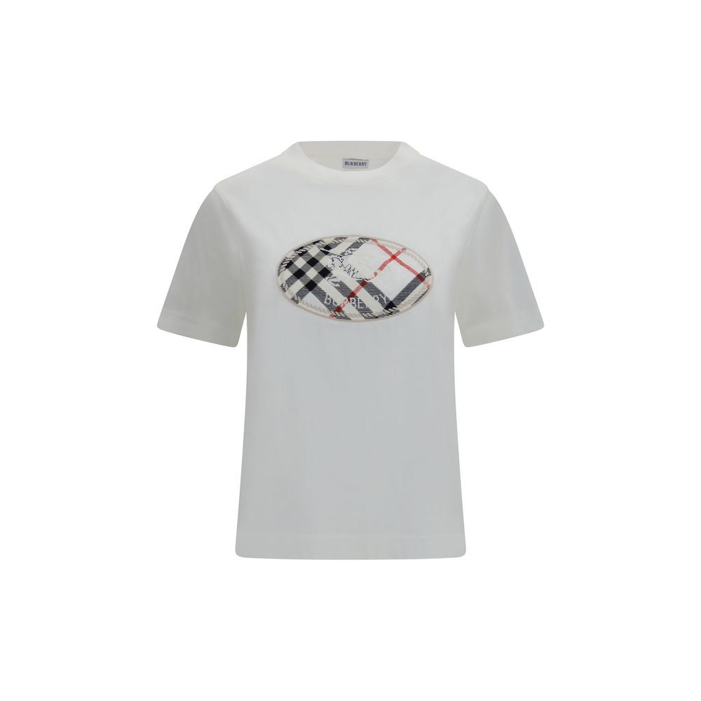 Burberry White Cotton T-Shirt Burberry