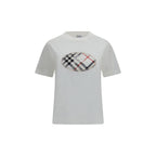 Burberry White Cotton T-Shirt Burberry