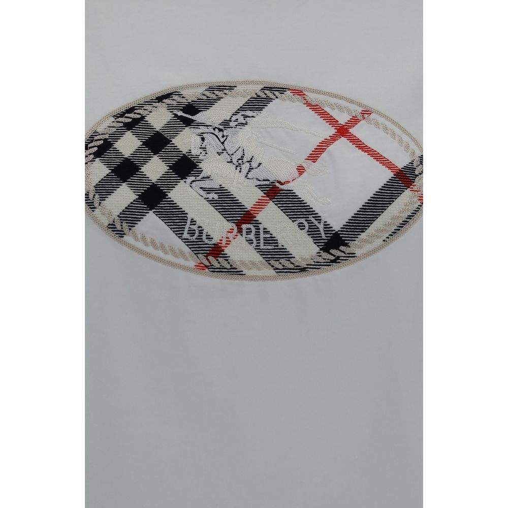 Burberry White Cotton T-Shirt Burberry