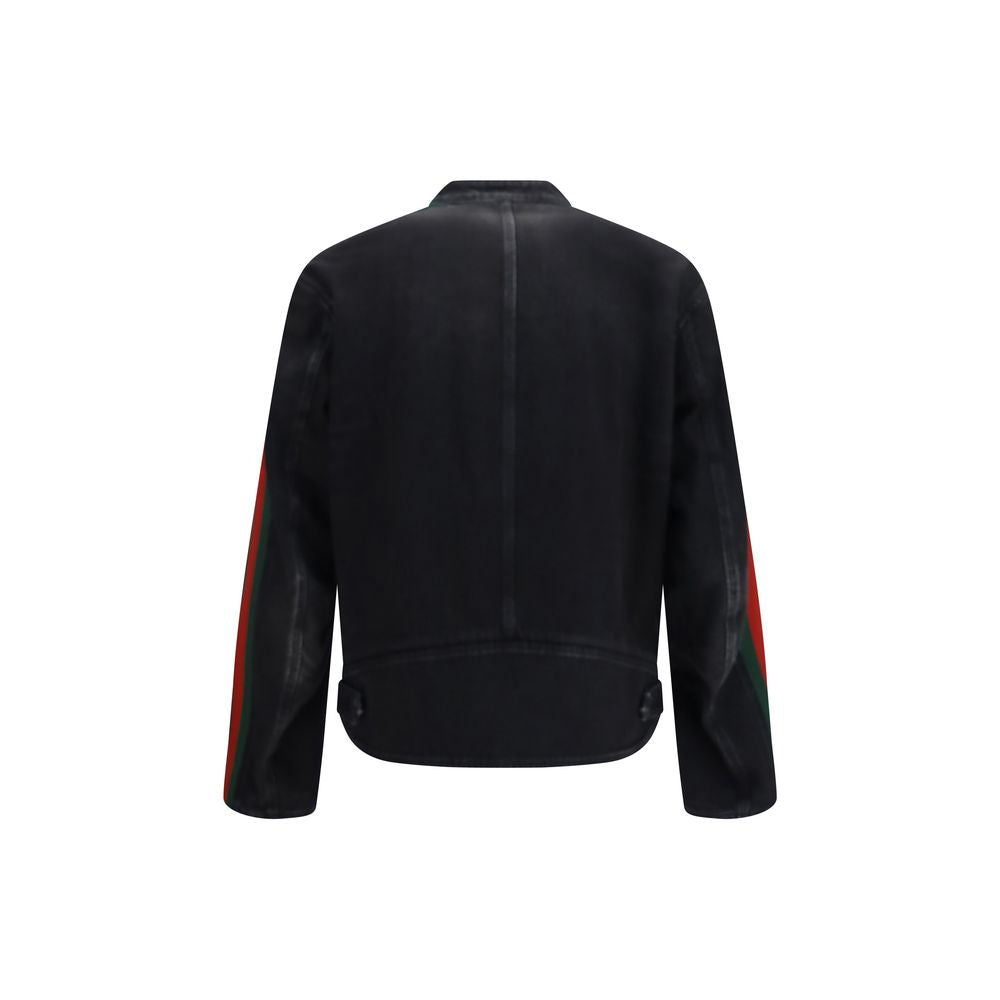 Gucci Black Cotton Biker Jacket - Eljoys Fashion 