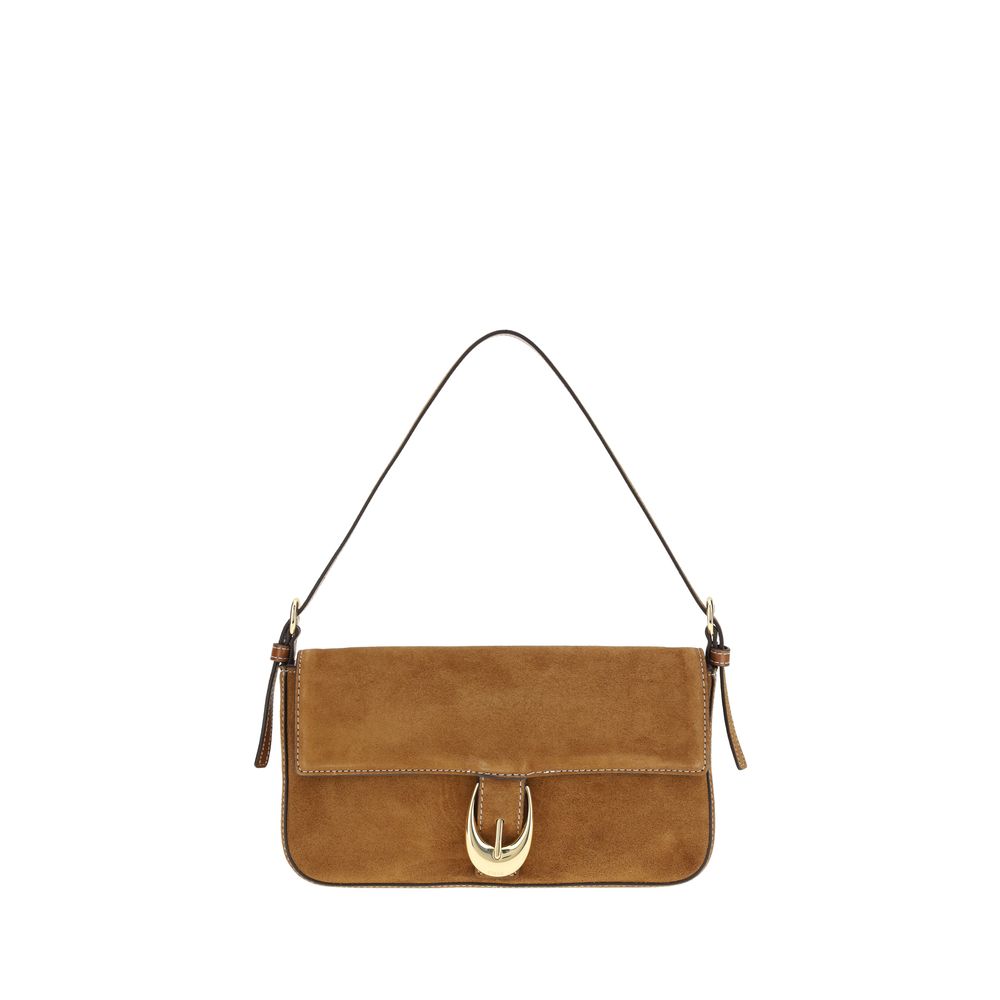 Staud Brown Calf Leather Bos Taurus Shoulder Bag Staud