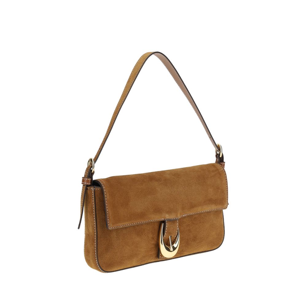 Staud Brown Calf Leather Bos Taurus Shoulder Bag Staud