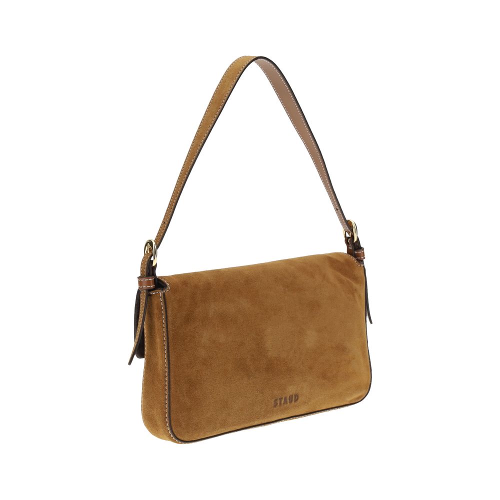 Staud Brown Calf Leather Bos Taurus Shoulder Bag Staud