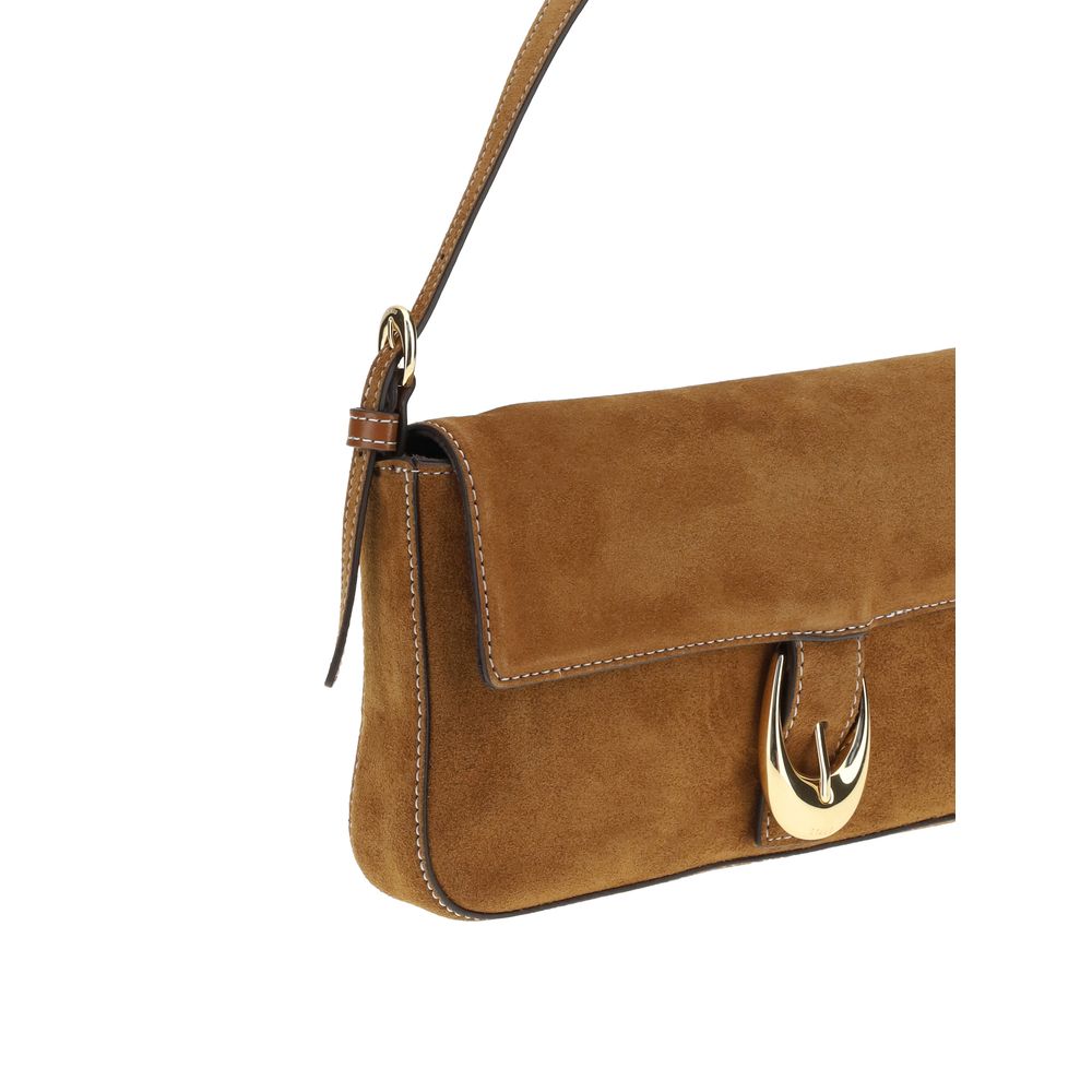 Staud Brown Calf Leather Bos Taurus Shoulder Bag Staud