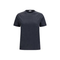 Gray cotton T-shirt from Brunello Cucinelli featuring a classic fit and subtle branding.