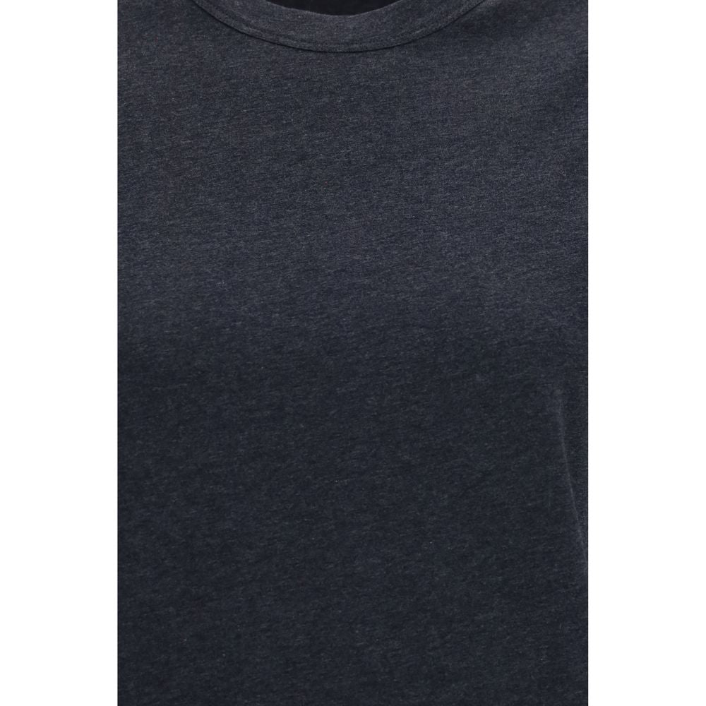Gray cotton T-shirt by Brunello Cucinelli, casual men's top with a classic fit and subtle branding.