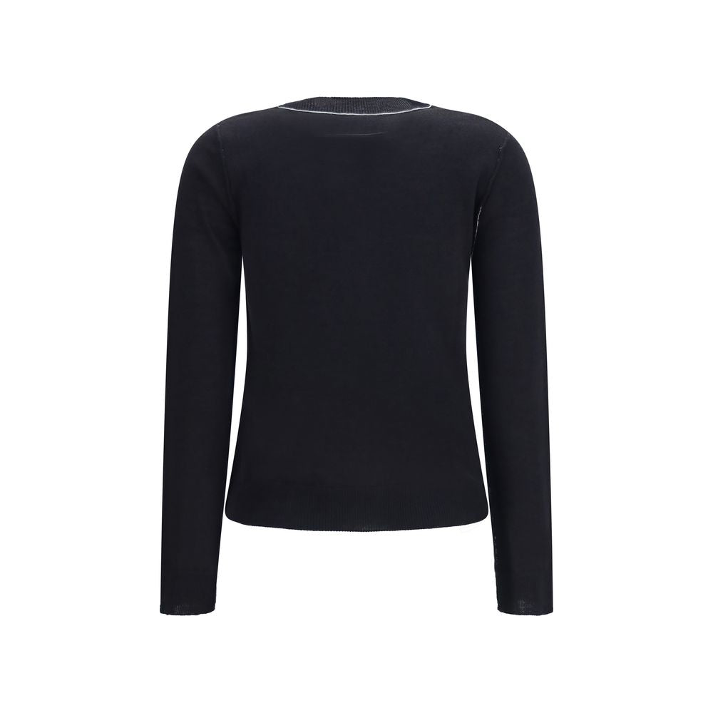 Black wool oversized Aries sportswear by MM6 featuring a relaxed fit and modern design, perfect for casual and athleisure wear.