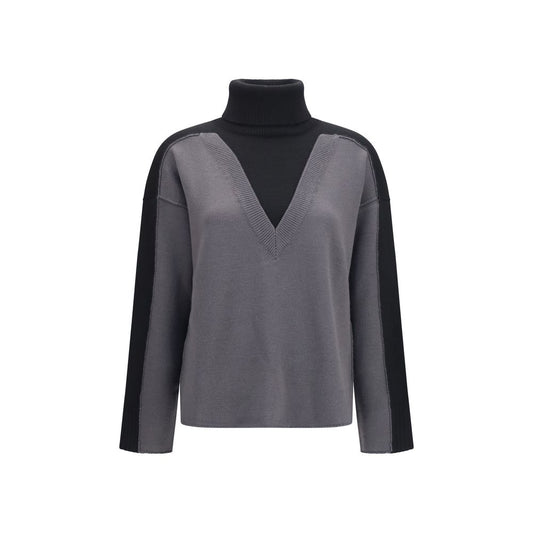 MM6 Black Wool Oves Aries Sweatshirt MM6