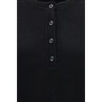 Loulou De Saison black cashmere sweatshirt with a relaxed fit and soft texture, displayed on a plain background.