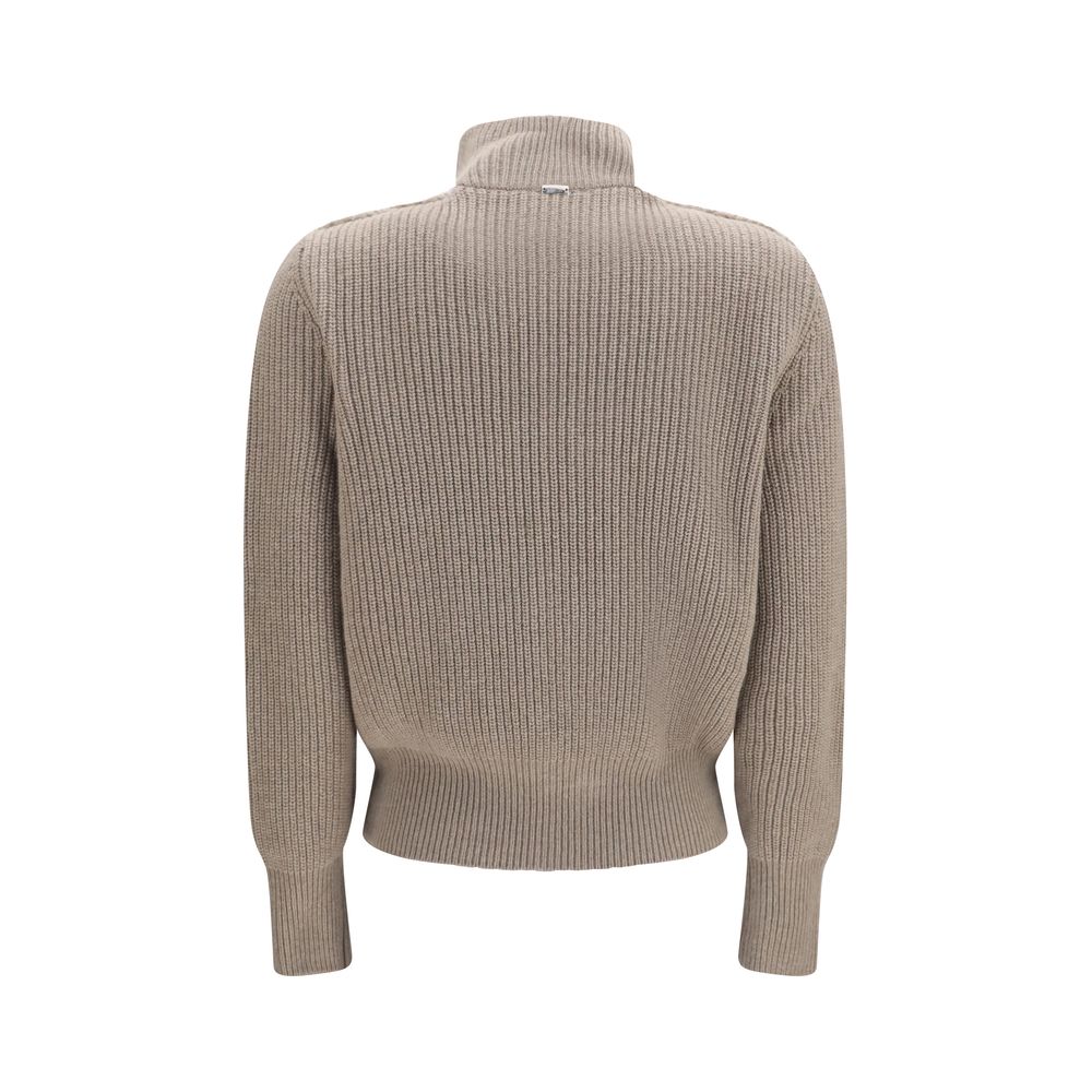 Herno Beige Wool Oves Aries Cardigan Herno