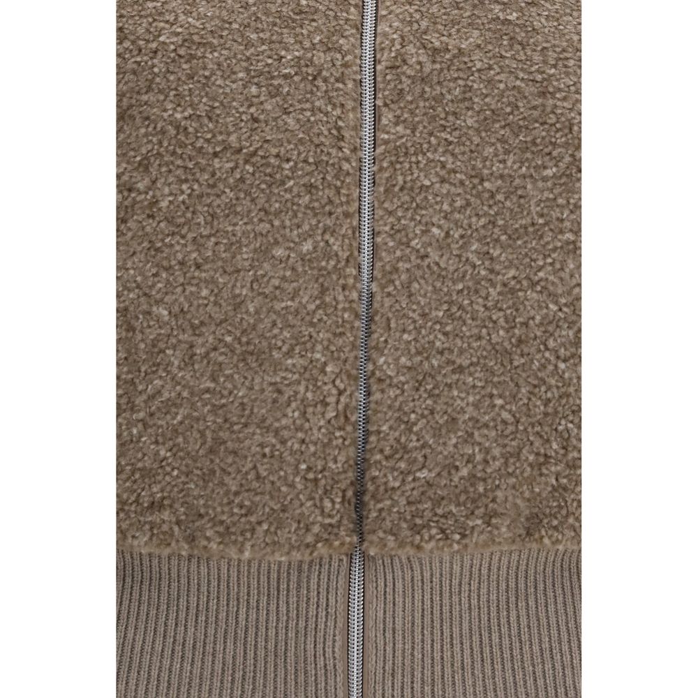 Herno Beige Wool Oves Aries Cardigan Herno