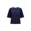 Blue cashmere T-shirt from Loulou De Saison, featuring a soft, luxurious fabric and a relaxed fit for casual style.