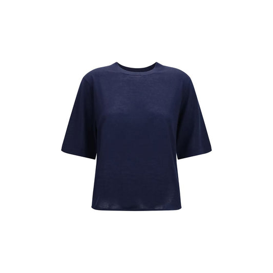 Loulou De Saison Blue Cashmere T-Shirt Loulou De Saison