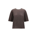 Loulou De Saison Brown Cashmere T-Shirt - Eljoys Fashion 