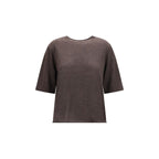 Loulou De Saison Brown Cashmere T-Shirt - Eljoys Fashion 