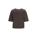 Loulou De Saison Brown Cashmere T-Shirt - Eljoys Fashion 