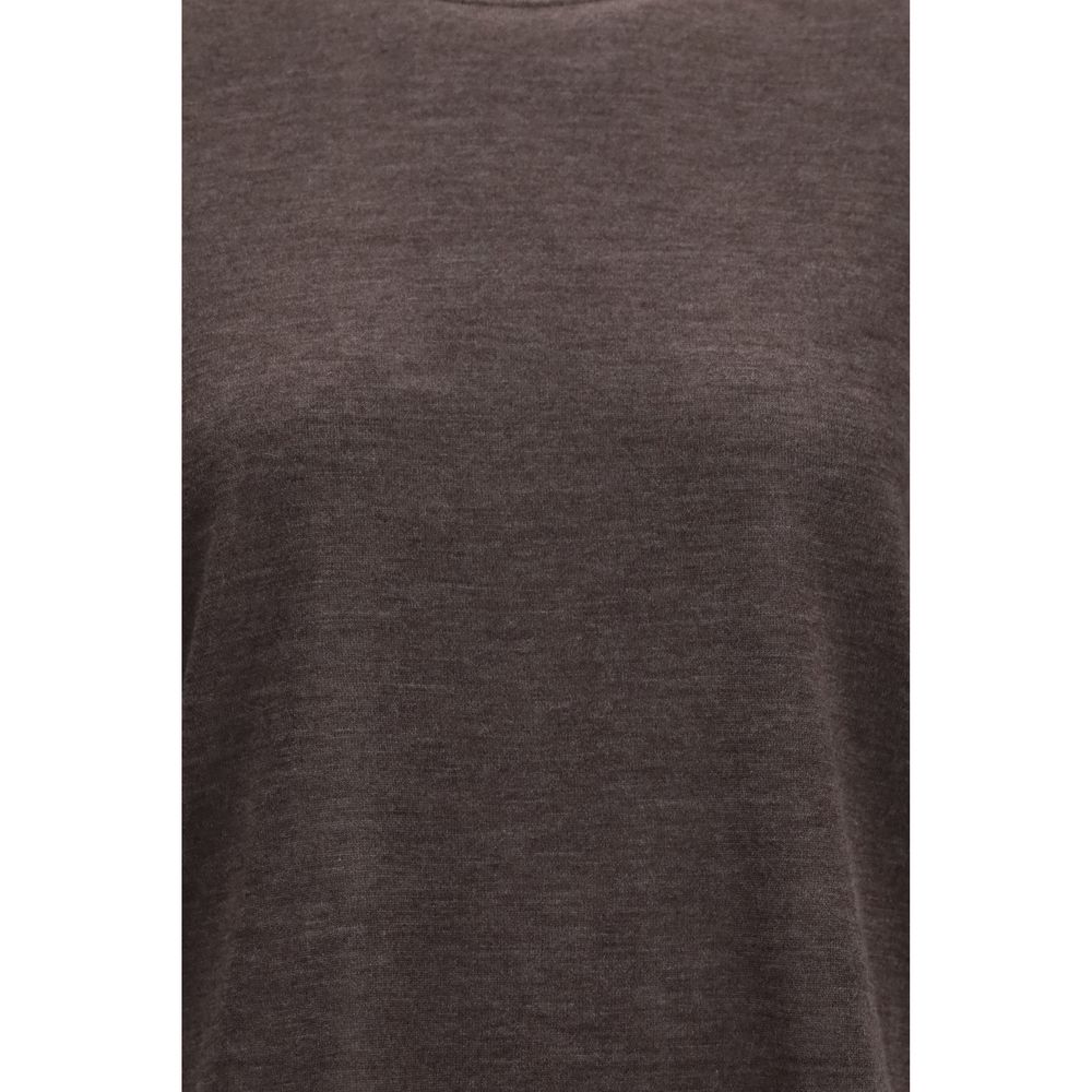 Loulou De Saison Brown Cashmere T-Shirt - Eljoys Fashion 