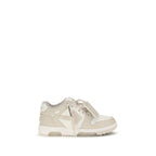 Off-White Beige Calf Leather Bos Taurus Low Top Sneakers Off-White
