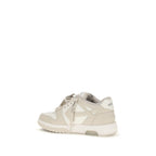 Off-White Beige Calf Leather Bos Taurus Low Top Sneakers Off-White
