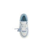 Off-White Blue Calf Leather Bos Taurus Sneakers with modern design and premium leather construction.