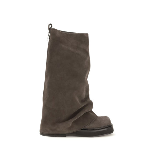 The Attico Brown Calf Leather Bos Taurus Boots The Attico