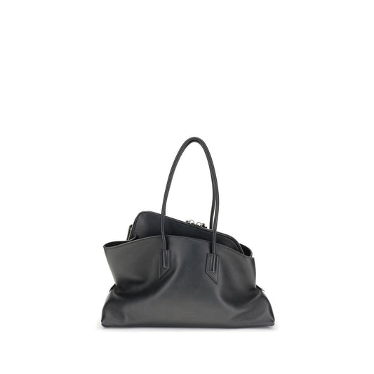 The Attico Black Calf Leather Bos Taurus Shoulder Bag The Attico