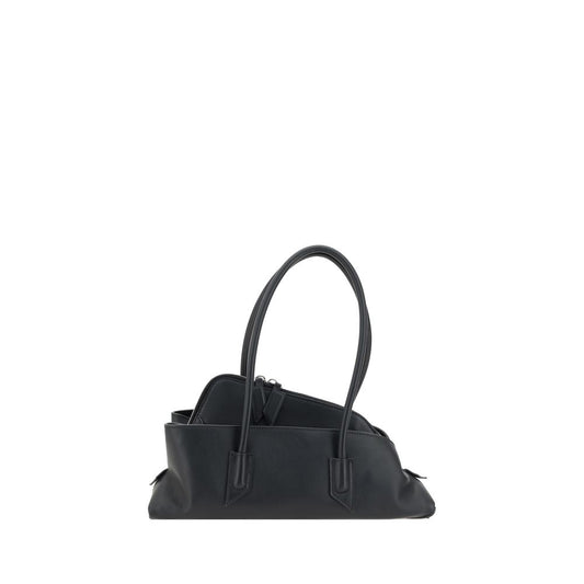 The Attico Black Calf Leather Bos Taurus Shoulder Bag The Attico