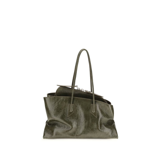 The Attico Bicolor Calf Leather Bos Taurus Shoulder Bag The Attico