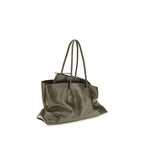 The Attico Bicolor Calf Leather Bos Taurus Shoulder Bag featuring sleek design and contrasting colors.