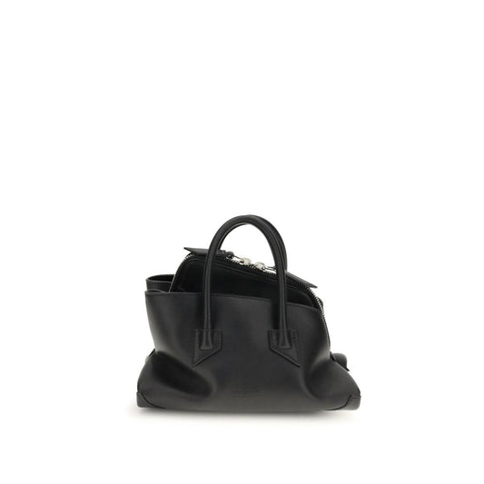 The Attico Black Calf Leather Bos Taurus Handbag The Attico