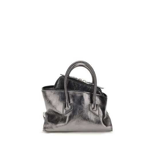 The Attico Gray Calf Leather Bos Taurus Handbag The Attico