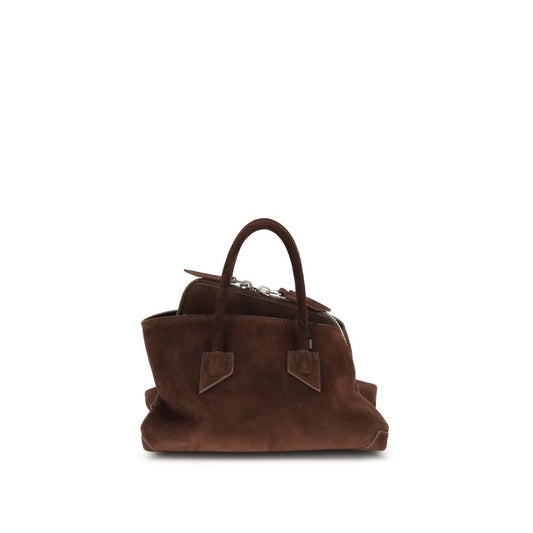 The Attico Brown Calf Leather Bos Taurus Shoulder Bag The Attico