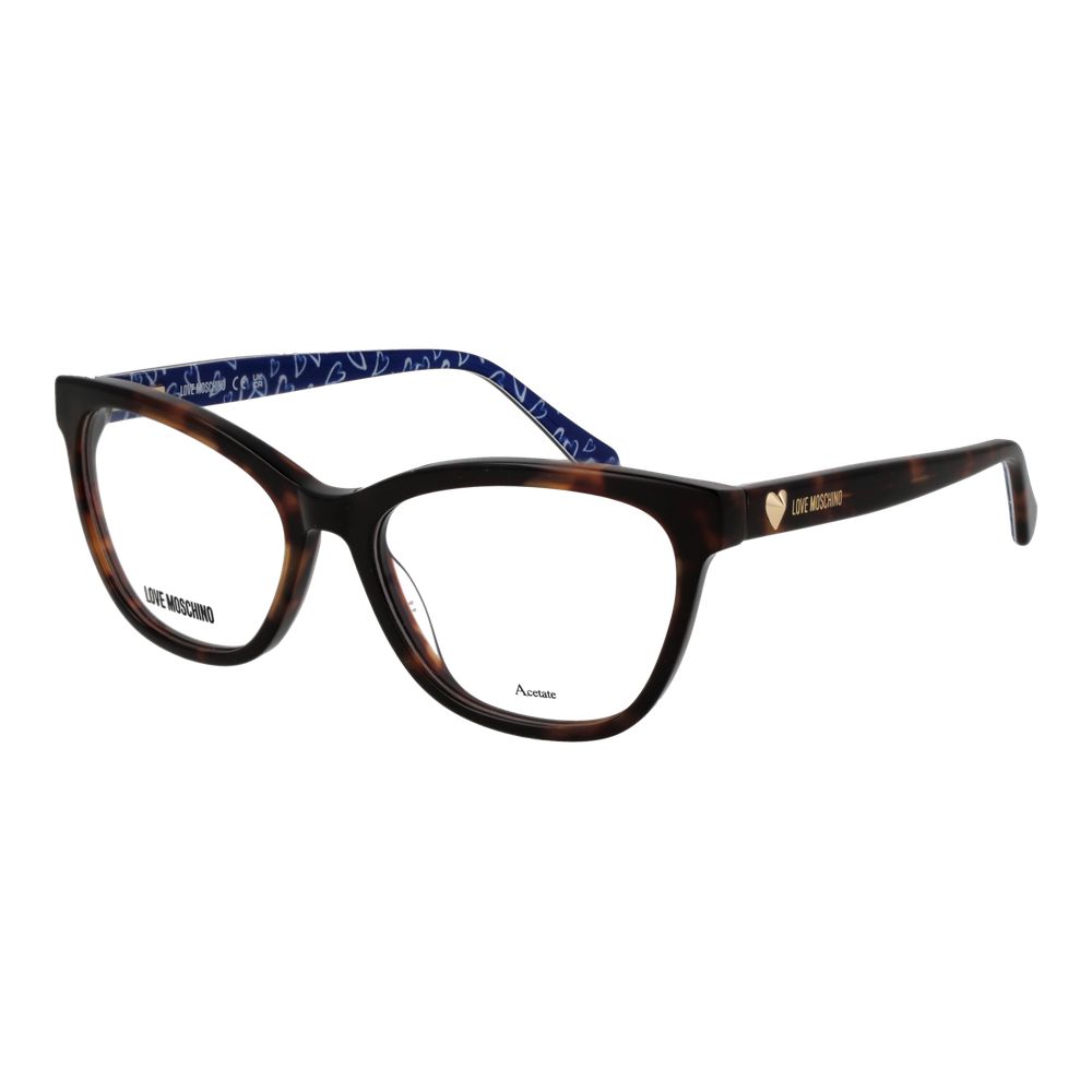 Love Moschino Brown Acetate Glasses Frames