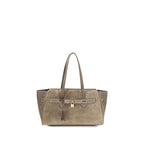 Brunello Cucinelli Beige Calf Leather Bos Taurus Shoulder Bag