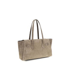 Brunello Cucinelli Beige Calf Leather Bos Taurus Shoulder Bag